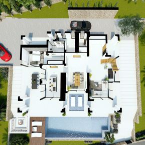 Villa Benissa - Render - Ground Floor Plan